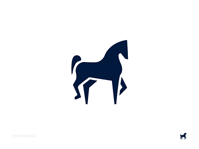 Prance animal brand horse logo mark minimal symbol vector