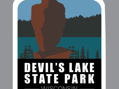 Devil's Lake State Park Patch design illustration illustrator vector