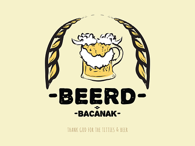 Beerd beard beer beerd branding drink hipster homemade illustration typography