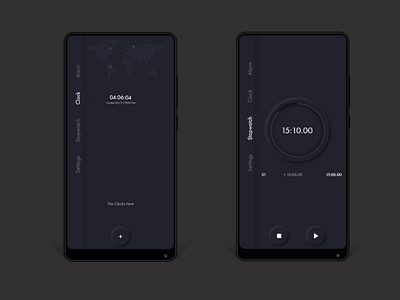 Clock app concept clock design ui ui design ux ux design