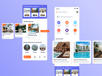 Super app hotel app design ui