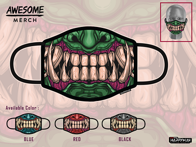 Design For Good Face Mask Challenge "Oni Mask" animation corona coronavirus covid design illustration japanese mask oni oni mask