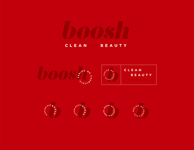 Boosh Logo cosmetic logo design designer identity identity design lipstick logo logo design logo system