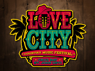 Love City caribbean country custom type event festival illustration lettering logo music typography virgin islands