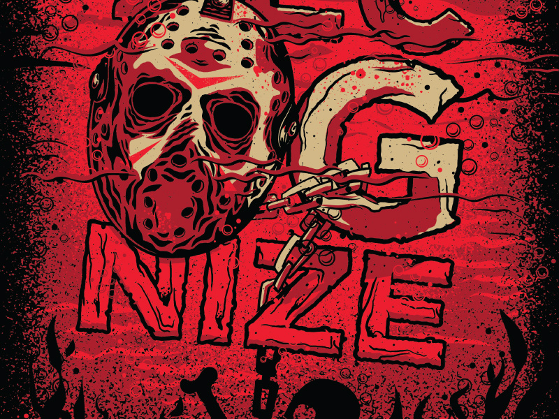 Recognize lettering type typography custom type illustration slasher jason vorhees friday the 13th horror gigposter poster vector