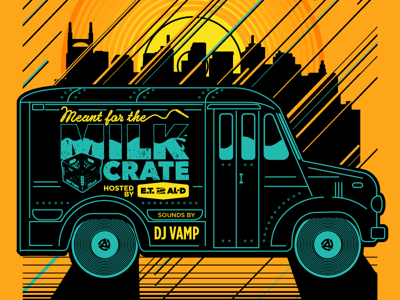 MFTMC POSTER ALT gigposter gig poster sunset nashville milk truck vector hip hop print poster