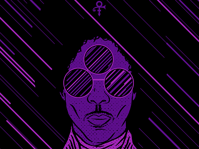 Purp 3rd eye illustration portrait prince purple rock star vector