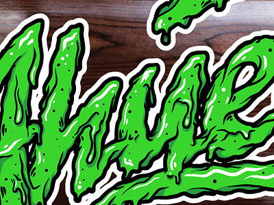 Ahuevo! custom lettering deck design drippy hand drawn type illustration script skateboards slime vector