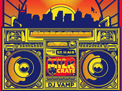 Boombox boombox gigposter hip hop illustration music poster vector
