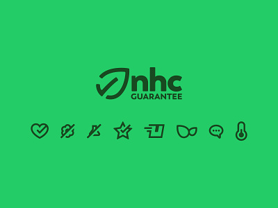 Natural Healthy Concepts (NHC) Icons brand branding design graphic design green health icon identity illustration logo natural typography vector