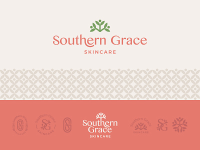 Southern Grace Skincare Logo Package brand branding design grace graphic design icon identity illustration logo pattern skincare southern typography vector