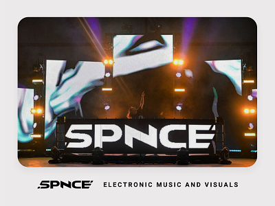 SPNCE Logo brand branding concert design dj electronic graphic design icon identity illustration live logo music s typography vector visuals