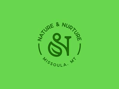 Nature & Nurture Logo amp ampersand branding design graphic design green icon illustration learning logo n nature nurture outdoor school typography vector
