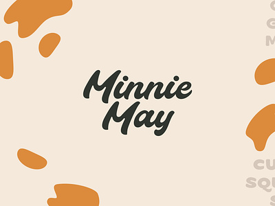 Minnie May Branding badge branding cartoon crazy design dog energetic fun graphic design icon identity illustration logo orange puppy retro typography ui ux vector