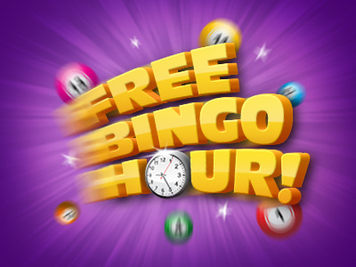 Free Bingo Hour bingo bright colourful logo promotion