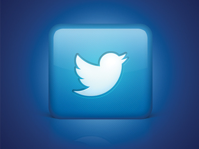 Twitter Icon blue glossy social twitter ui