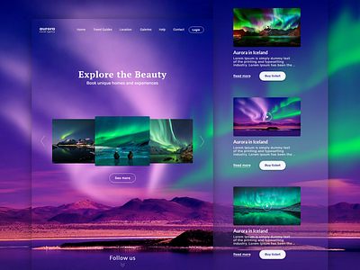 Aurora - Travel Landing Page