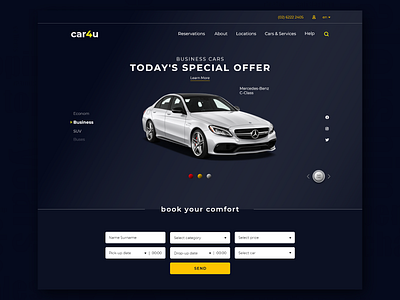 Car Rental Web Design | car4u
