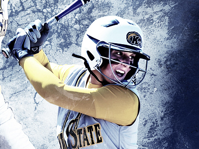 Kent State Softball Poster 2014 athletics kent ohio poster softball sports state texture