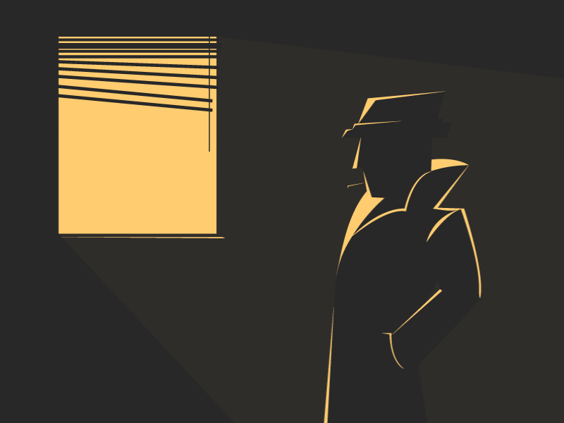 Noir Style Test detective film noir high contrast trenchcoat vector