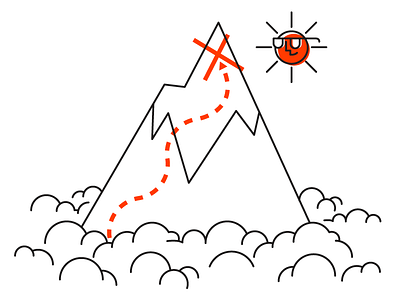 The Journey climb illustrator journey mountain sun