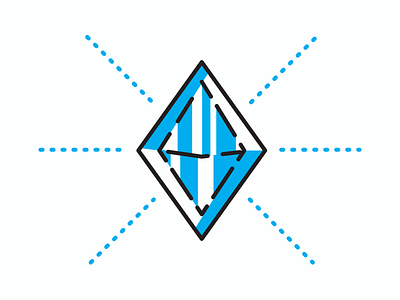 Purity cyan diamond illustrator purity stroke vector