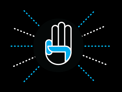 Scout's Honor fingers honor illustrator salute scout stroke tradition. cyan vector