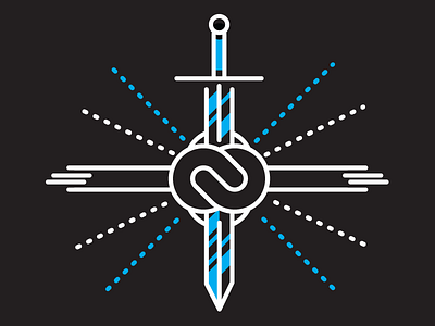 Gordian alexander gordian illustrator knot rope stroke sword vector