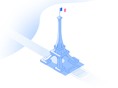 Eiffel Tower eiffel france gradient illustration isometric paris stroke tower travel vector