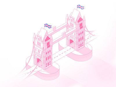 London Bridge bridge britain gradient illustrator london stroke tower travel uk vector