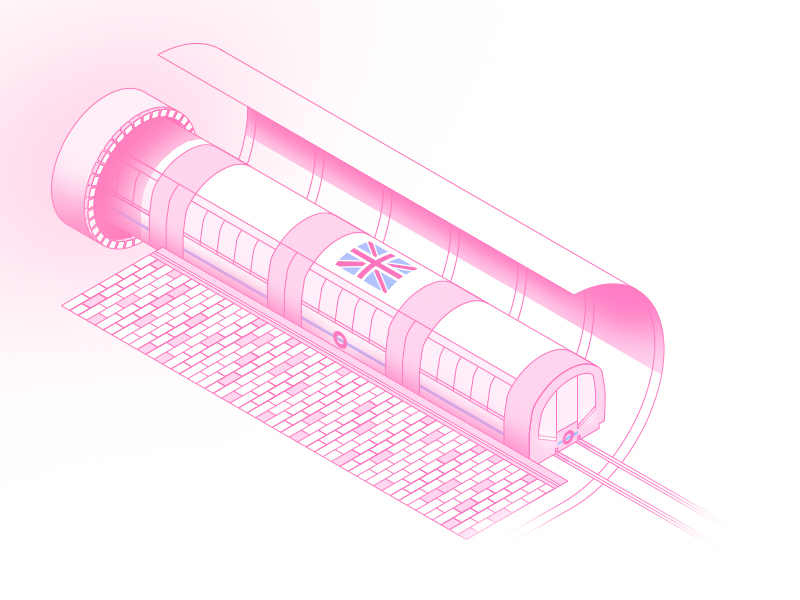 London Underground britain gradient isometric keep calm london station stroke subway travel tube tunnel vector