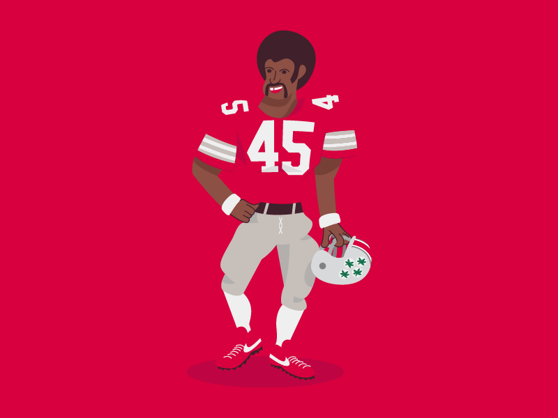 AFG archie buckeyes character football gray griffin heisman ohio scarlet state vector