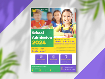 Modern School Admission Flyer Template