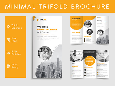 Minimal Corporate Trifold Brochure Template