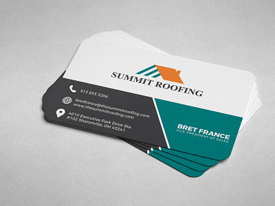 Logo & Business Card for Summit Roofing design illustrator logo minimal visiting card visitingcard