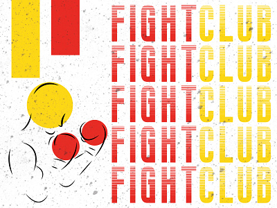 FightClub abstract boxing design illustrator poster vector