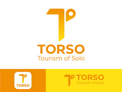 Torso App Logo application design flat gps logo minimal pictorial mark tourism