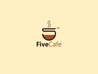 Five Cafe logo Design design icon illustration logo
