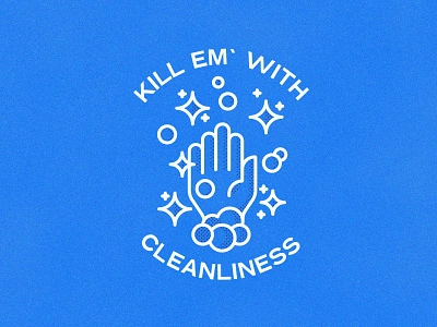 Kill Em' With Cleanliness coronavirus covid design fun grain handsanitizer illustration poster sanitizer soap vector washyourhands