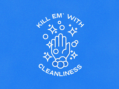 Kill Em' With Cleanliness coronavirus covid design fun grain handsanitizer illustration poster sanitizer soap vector washyourhands