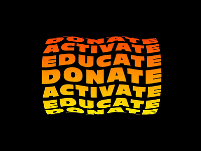 Donate Educate Activate Repeat activate animation blacklivesmatter civilrights design donate educate equality gradient grain keepgoing nojusticenopeace pride protest protests rainbow roate thisaintover typography
