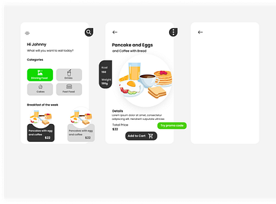 Food Order App (LIGHT THEME) app dailyui design mobile ui ui design ux