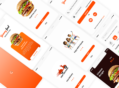 FOOD ORDER APP animation app design mobile signup typography ui ui design ux