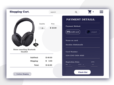 Dailyui 002 Credit card  checkout page