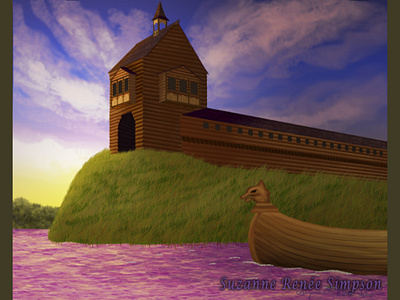 Vikings Kiev Rus Painting digital painting historical illustration landscape sunset ukraine vikings