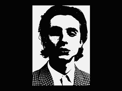 Fan art Chalamet art art direction artwork black white character concept creative design fan art fashion illustration monochromatic pixel texture