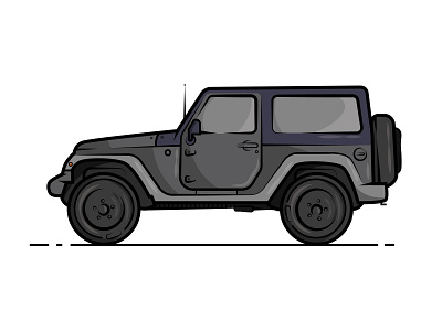Vector Jeep branding car design flat icon illustration jeep minimal offroad photoshop sketch ui ux vcut vector