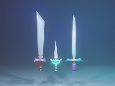 3D gaming sword 3d art 3d modeling blender design flat illustration minimal sketch sword unity vcut