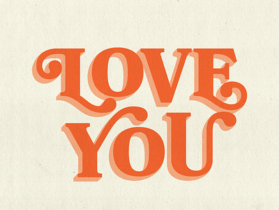 love you design typography vector