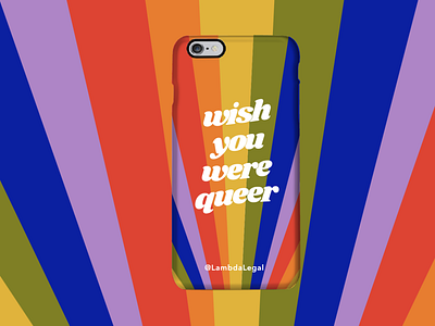 wish you were queer design typography vector